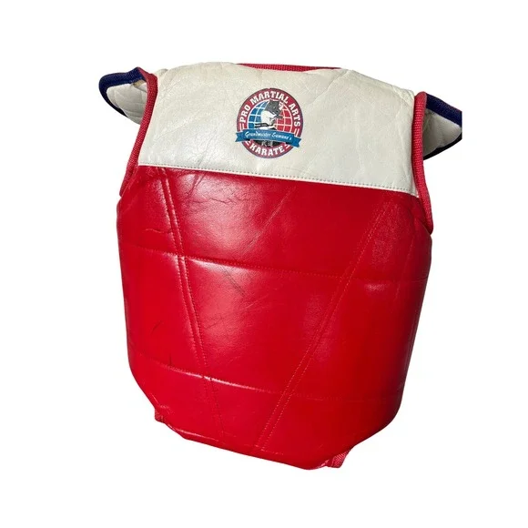 Pro Martial Arts Karate Chest Guard Grandmaster Sunane Body Protector Red White - Picture 1 of 4